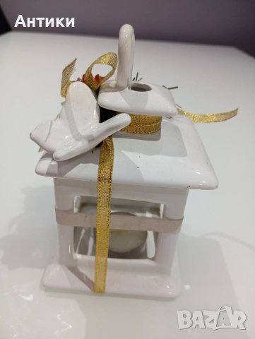 Стар порцеланов фенер свещник маркиран , снимка 8 - Други - 52554007