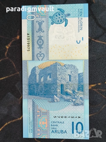 Банкнота - Аруба - 10 флорина UNC | 2019г., снимка 4 - Нумизматика и бонистика - 53836794