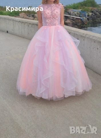 Розова бална рокля, снимка 4 - Рокли - 50507174