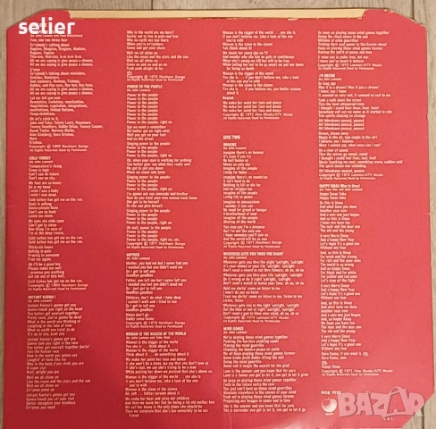 Lennon, Plastic Ono Band ‎– Shaved Fish Издание 🇬🇧 UK 1975г  Състояние на винила:VG+  Състояние на, снимка 4 - Грамофонни плочи - 53650074