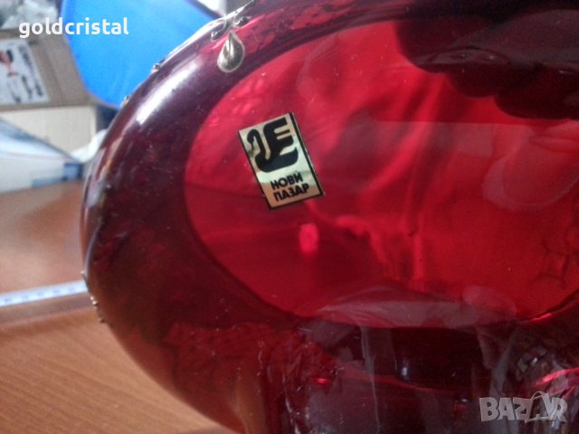 Кристална фруктиера купа ръчно рисувана , снимка 5 - Антикварни и старинни предмети - 40780338