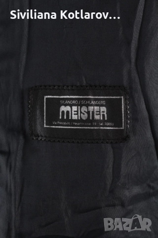 Дамско дълго манто - естествена кожа , черно с акцент около яката, снимка 3 - Палта, манта - 52508991