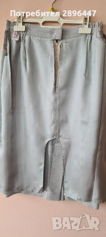 Пола от тежка, плътна коприна, с подплата, снимка 4 - Поли - 53803838