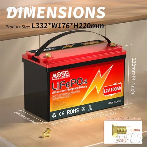 LiFePO4 12V 24V 36V 48V 6-300A UPS POWER BANK Aкумулатор кемпер солар, снимка 8 - Други машини и части - 45251978