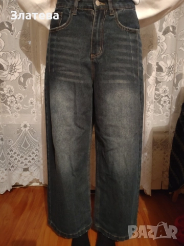  Светлосини дънки от Shein  36 номер, снимка 2 - Дънки - 52207596