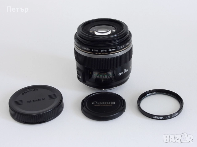 Обектив Canon EF-S 60mm 1:2.8 USM MACRO, снимка 2 - Обективи и филтри - 52886747