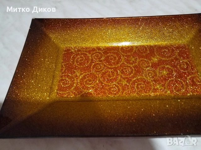 Плато за сервиране чешко стъкло ново, снимка 3 - Аксесоари за кухня - 53649454