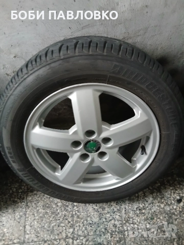 лети джанти с летни гуми 15цола 5×100 57.1ц.о. шкода , снимка 10 - Гуми и джанти - 51981664