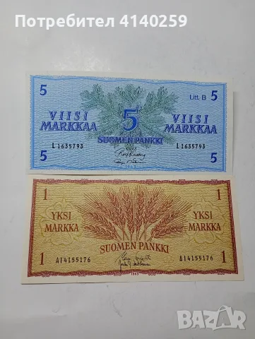 ФИНЛАНДИЯ БАНКНОТИ 5 МАРКИ 