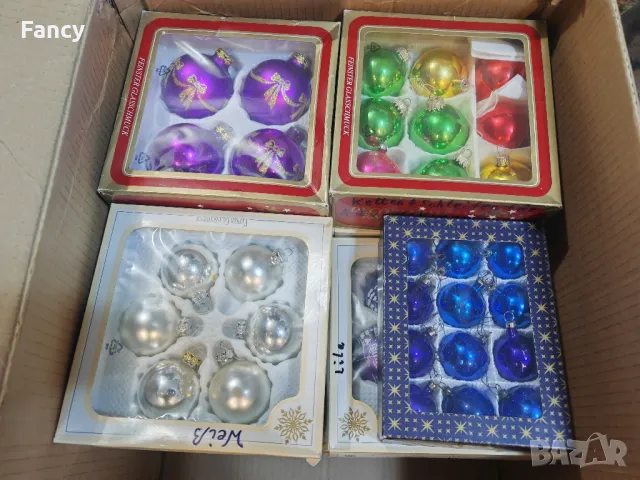 Стари стъклени коледни играчки, снимка 7 - Антикварни и старинни предмети - 48264138