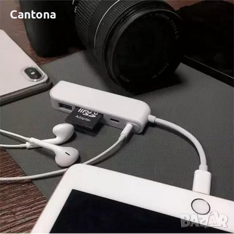 Lightning към SD/TF, 3,5 mm, USB 3.0 порт, двупосочен трансфер на данни, PD Charging, снимка 5 - Аксесоари за Apple - 40102987