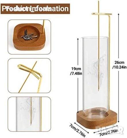 Нов Държач за ароматни пръчици с чаша за улавяне на пепел Декор Офис Йога, снимка 2 - Други стоки за дома - 41872836