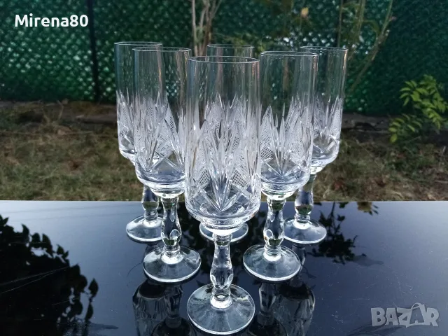 Кристален сервиз за вермут / бяло вино, снимка 1 - Сервизи - 56340152