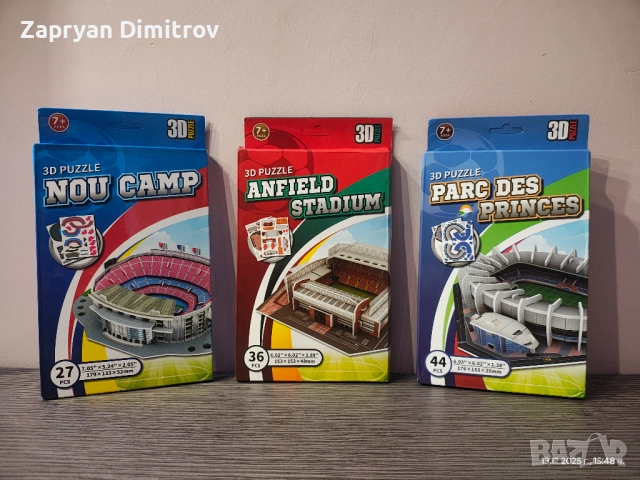 3D Пъзел стадион на футболни отбори 15см, снимка 6 - Игри и пъзели - 52813452