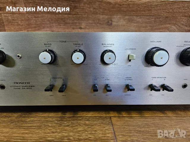 Усилвател Pioneer SA-600 – Топъл, аналогов звук от началото на 70-те, снимка 8 - Ресийвъри, усилватели, смесителни пултове - 56209163