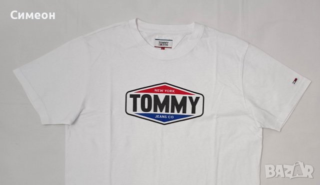 Tommy Jeans Logo T-Shirt оригинална тениска L памук фланелка Hilfiger, снимка 2 - Тениски - 39513684