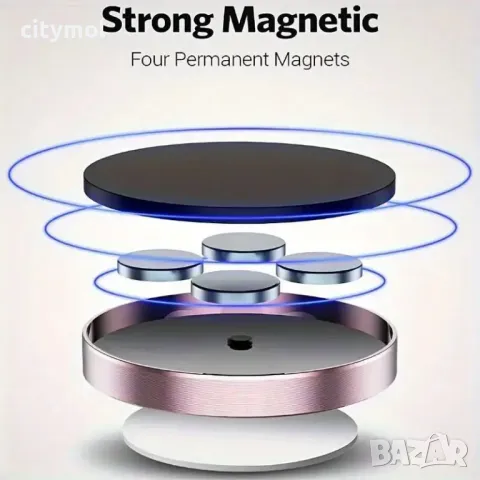 Самозалепваща се магнитна стойка за кола, кръгла, снимка 5 - Аксесоари и консумативи - 48298978