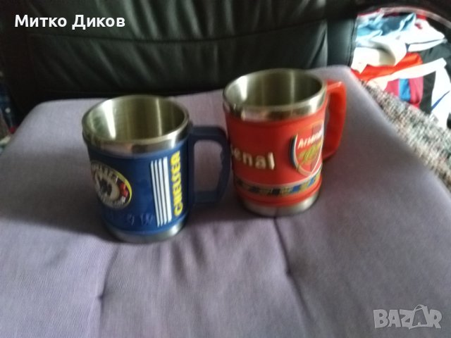 Метални чаши нови  за варене на чай-кафе и пиене- Челси, снимка 1 - Футбол - 42170056
