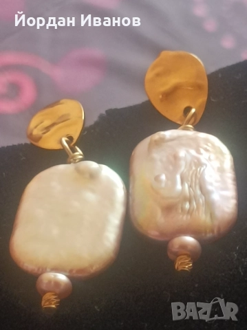 Обеци с перли , снимка 2 - Обеци - 52372389