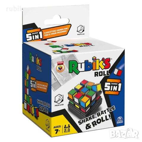 Настолна игра Rubik's Roll 5-in-1 Dice Games