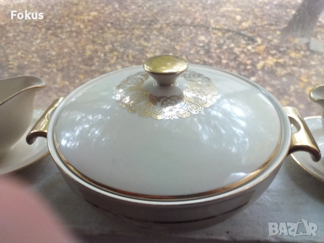 Порцелан сет от супник и две сосиери PMR Bavaria, снимка 2 - Антикварни и старинни предмети - 53452047