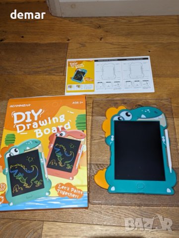 Детска дъска за писане - зелен динозавър, снимка 7 - Образователни игри - 42480335