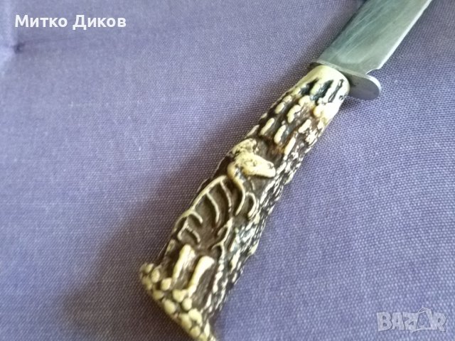 Fes Rostfrei немски нож от соца с калъф естествена кожа за колан 185х100мм, снимка 16 - Ножове - 41658641