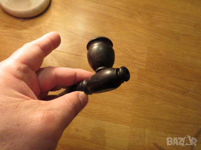 колекционерска лула от абаносово дърво - красива стариина ръчна изработка за ценители и колекционери, снимка 5 - Лули - 39876192