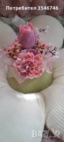 Букет от ароматни соеви свещи , снимка 2 - Декорация за дома - 49422642