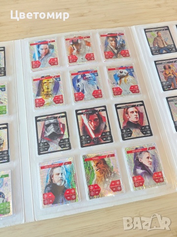 Star Wars колекционерски албум/ пълен комплект 48 обикновенни карти + 48 редки, снимка 8 - Колекции - 53743988