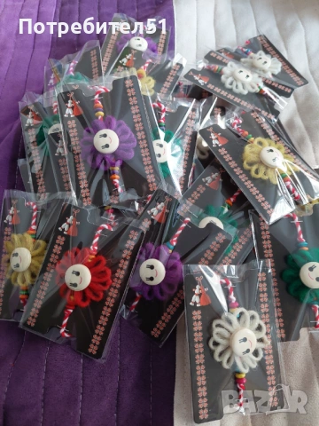 Вълнени мартеници за ръка или за закичване, снимка 3 - Други - 53419951