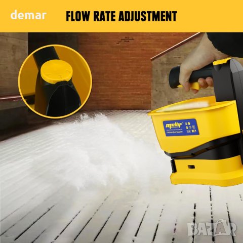 Безжичен разпръсквач на семена Mellif, 5,5 л, за Dewalt 18V батерия, снимка 5 - Градинска техника - 44323641