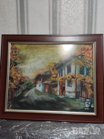 ПРОМО Релефна маслена картина-репродукция в/у платно „Букет от хризантеми“ на Реноар, снимка 6 - Картини - 53653834