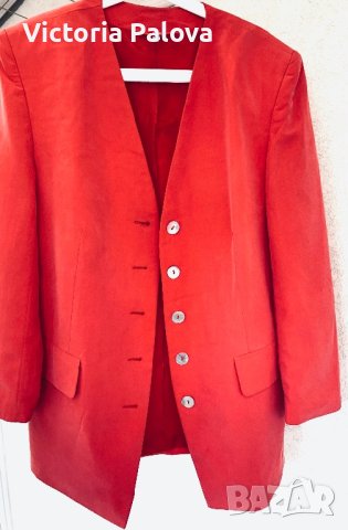 Прекрасно сако опушен корал Германия, снимка 6 - Сака - 40382696