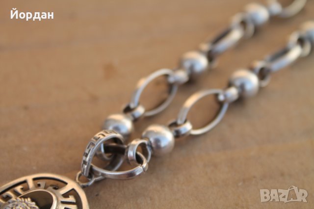 Сребърен синджир , снимка 3 - Колиета, медальони, синджири - 44497418