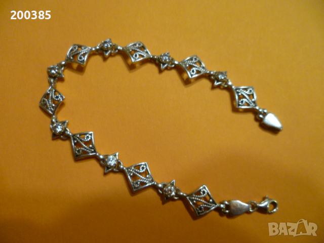 Сребърна гривна, снимка 4 - Гривни - 44568076