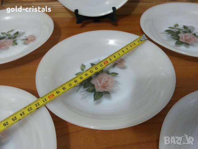 Френски аркопал чинии дълбоки, снимка 3 - Антикварни и старинни предмети - 35816244