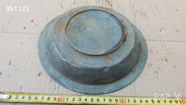 отличен кован възрожденски бакърен сахън, купа, паница , снимка 14 - Антикварни и старинни предмети - 42037595