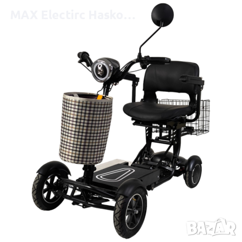 Сгъваема електрическа четириколка MaxMotors 750W - BLACK, снимка 6 - Инвалидни колички - 44659719