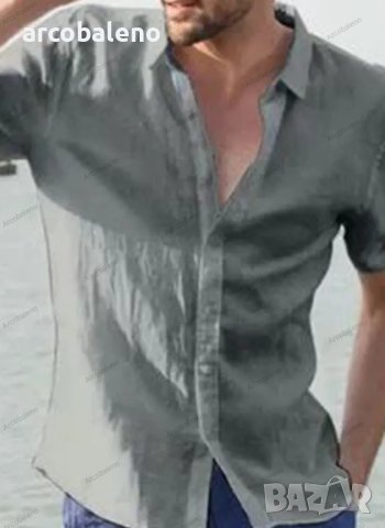 Мъжка лятна риза с къс ръкав, 6цвята , снимка 16 - Ризи - 41552427