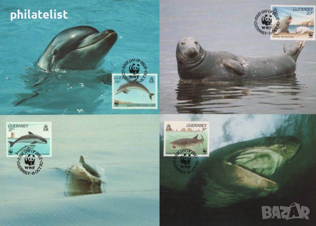 Гърнзи 1990 - 4 броя Карти Максимум - WWF