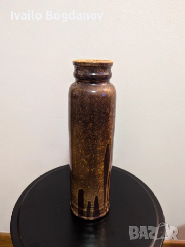 Керамична глазирана ваза, снимка 2 - Вази - 52504763