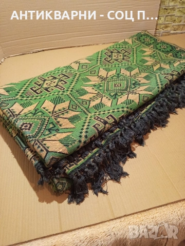 Соц Стар Голям Ръчно Тъкан Килим Размер 420см./220см. НОМЕР 678., снимка 3 - Антикварни и старинни предмети - 53407343