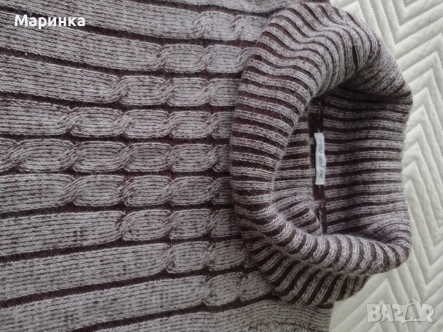 Мек пухкав и плътен пуловер с шал яка., снимка 5 - Блузи с дълъг ръкав и пуловери - 42089812