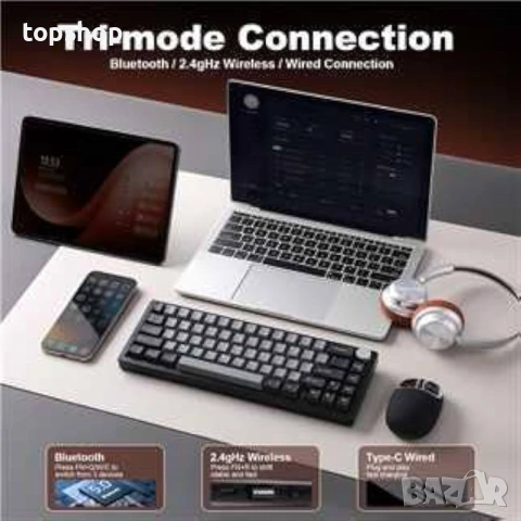 Чисто нова, запечатана YUNZII AL68 – Алуминиева Механична Клавиатура (Gateron Zero)  , снимка 3 - Клавиатури и мишки - 53357903