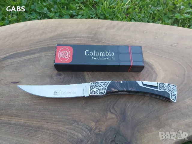 Сгъваем джобен нож Columbia с гравирана дръжка В3165
