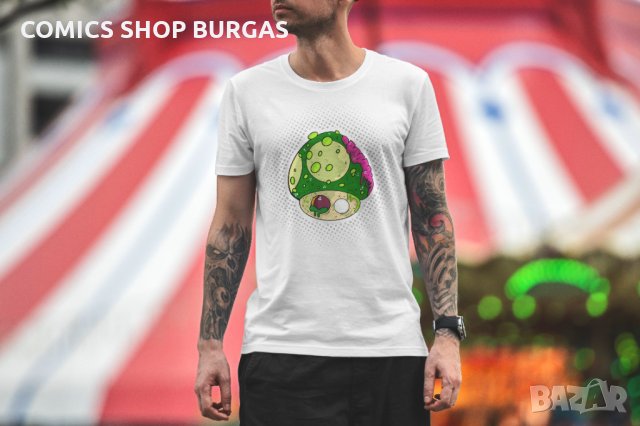 Мъжка тениска Super Mario - Mushroom , снимка 3 - Тениски - 35751209
