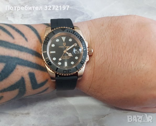 PAGANI DESIGN автоматичен часовник с Японски механизъм SEIKO NH35,стъкло сапфир,водоустойчив, снимка 12 - Мъжки - 41397371