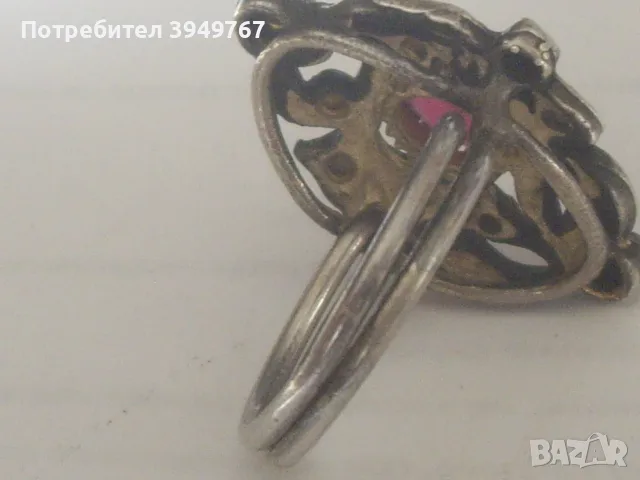 Стар сребърен пръстен., снимка 5 - Антикварни и старинни предмети - 55742192