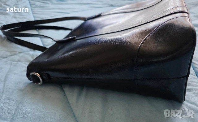 дамска кожена бизнес чанта с отделение за лаптоп S-Zone, снимка 4 - Чанти - 52000304